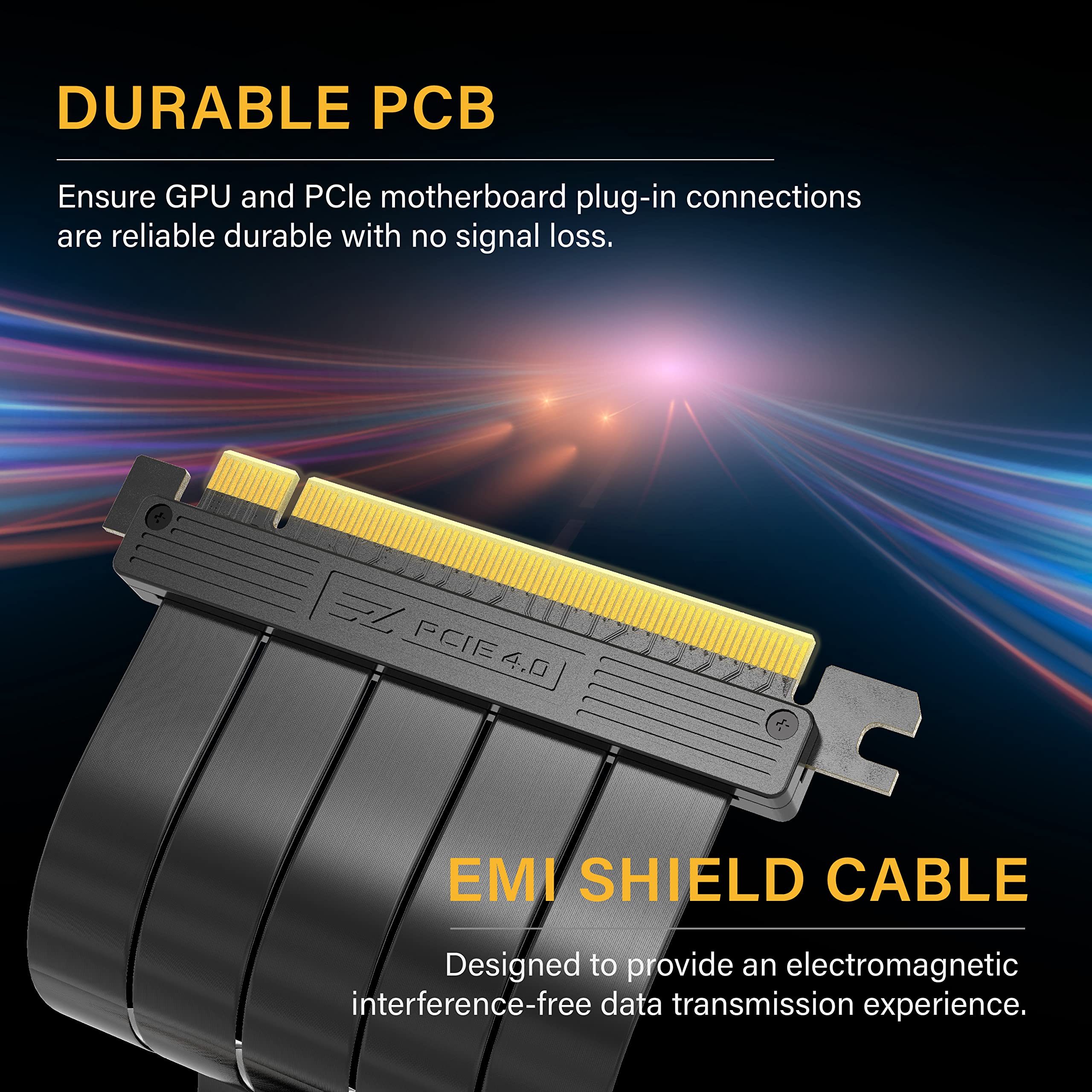 Amazon.co.jp: EZDIY-FAB PCIe Gen 4 x16ライザーケーブル、GPU延長